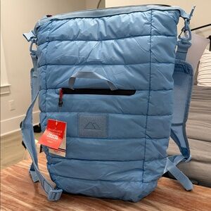 Light Blue Quilted Men's Backpack